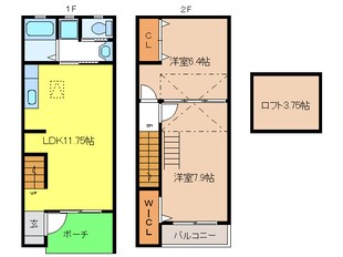 クレール 北山の物件間取画像